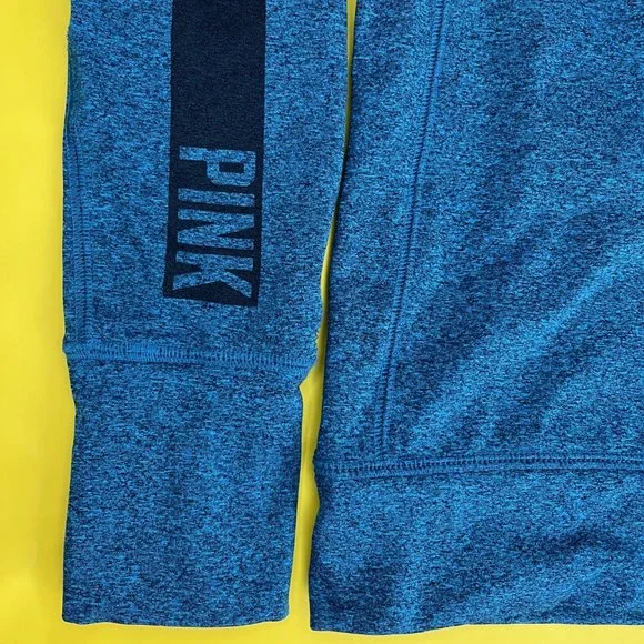 PINK Victoria's Secret 1/4 zip Pullover, Blue, Size S - Picture 6 of 7